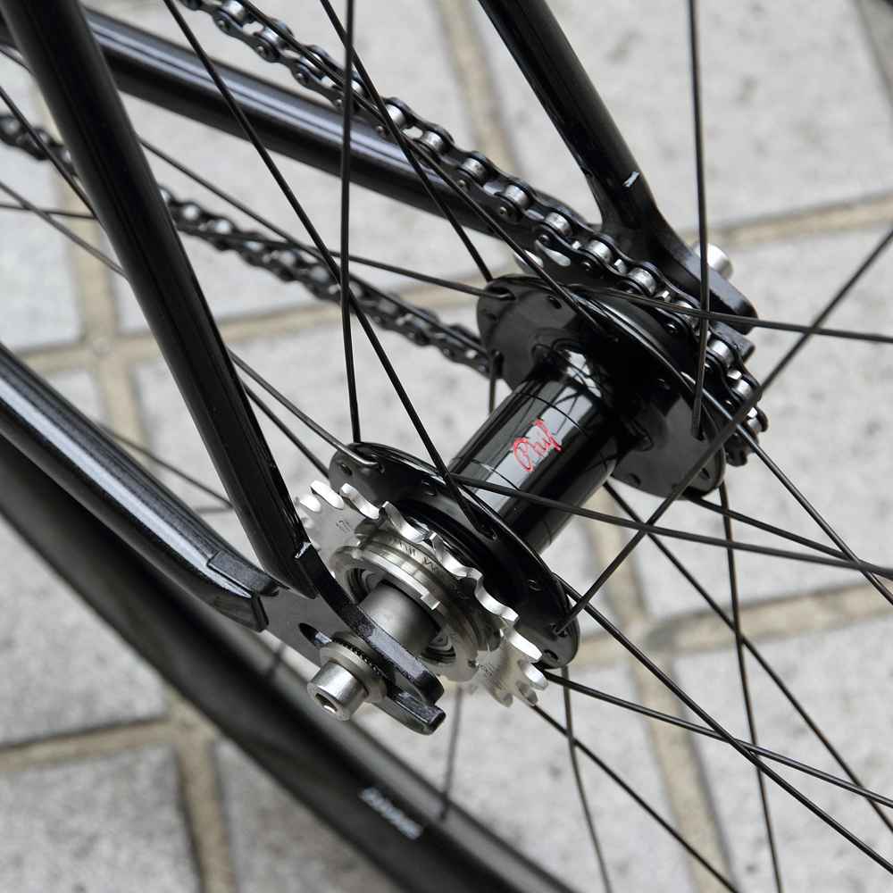 PHILWOOD high flange trackhub 後輪 ピスト 競輪 PHILWOOD* high flange track hub rear (silver/double cog) - BLUE