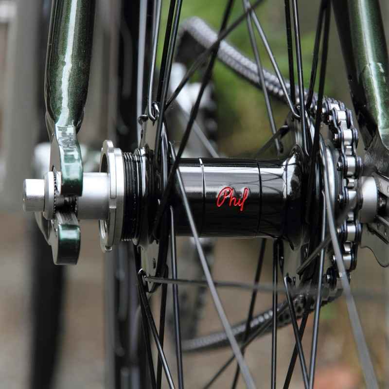 PHILWOOD high flange hub rear フィルウッド　ピスト PHILWOOD* high flange track hub rear (black/double cog