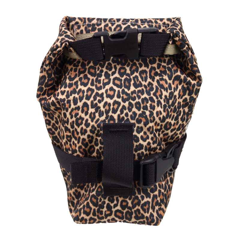 OUTER SHELL ADVENTURE* rolltop saddlebag (leopard) - BLUE