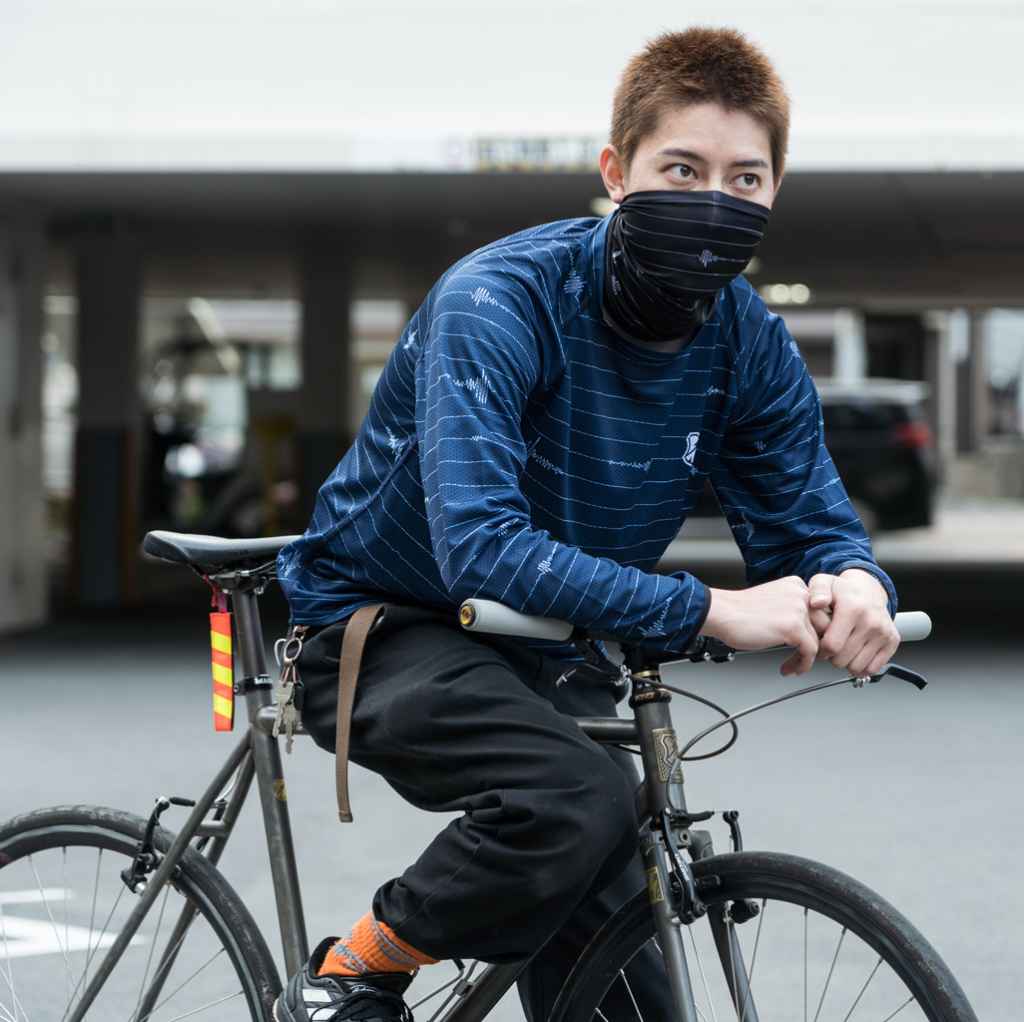 MASH* noise neck gaiter (orange) - BLUE LUG ONLINE STORE
