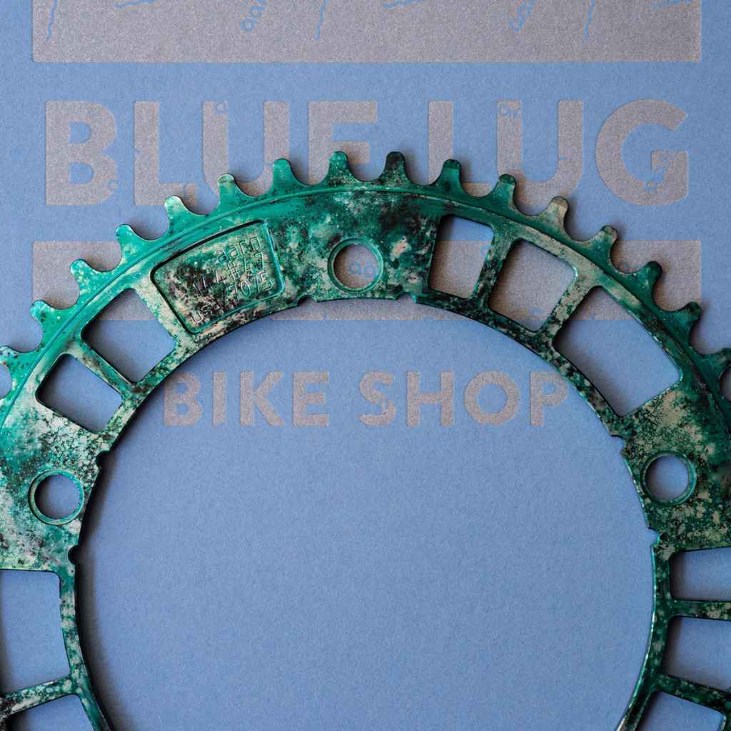 AARN* track chainring BL limited (teal acid) - BLUE LUG
