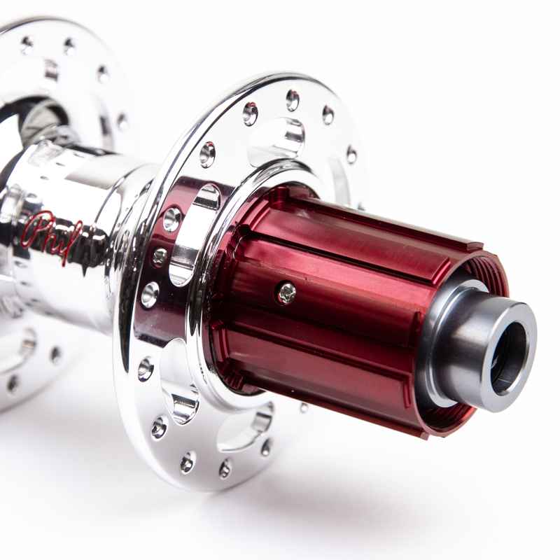 PHILWOOD* low flange track hub front (silver) - BLUE LUG