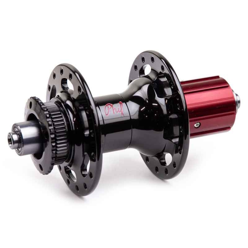 PHILWOOD* center lock disc hub rear (quick/black) - BLUE LUG