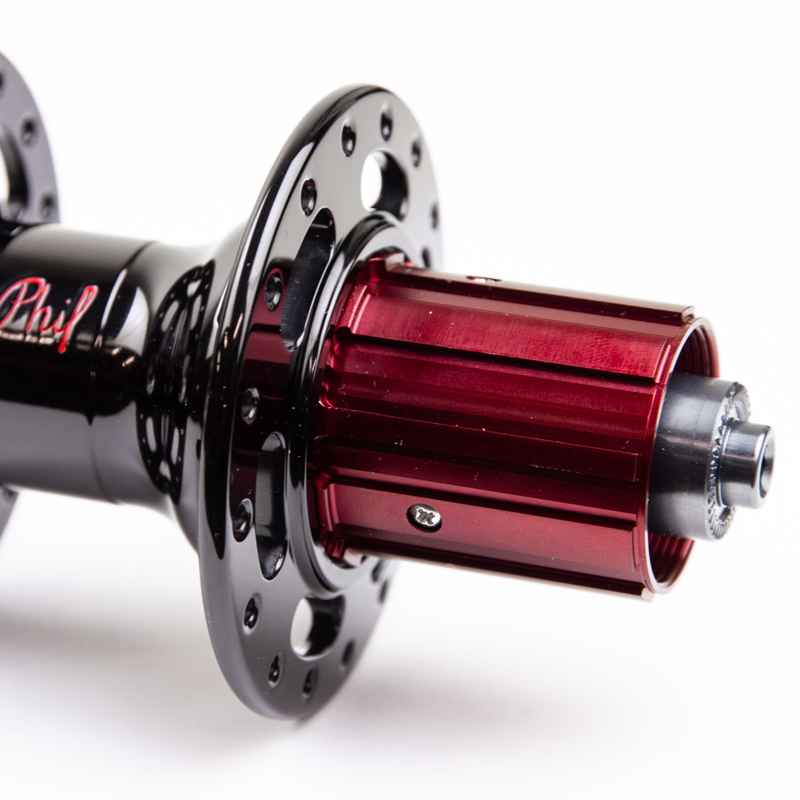 PHILWOOD* center lock disc hub rear (quick/black) - BLUE LUG