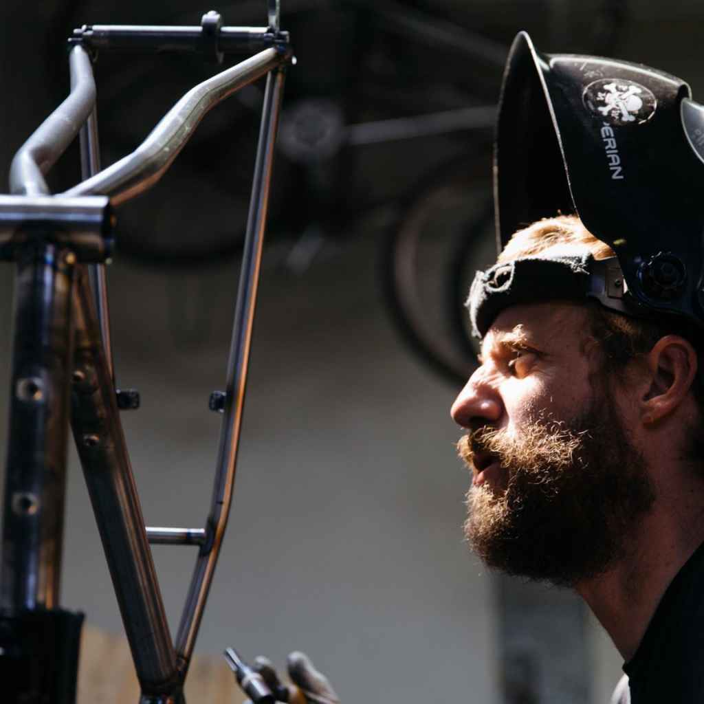 FALCONER CYCLES* track frame set (persimmon orange) - BLUE