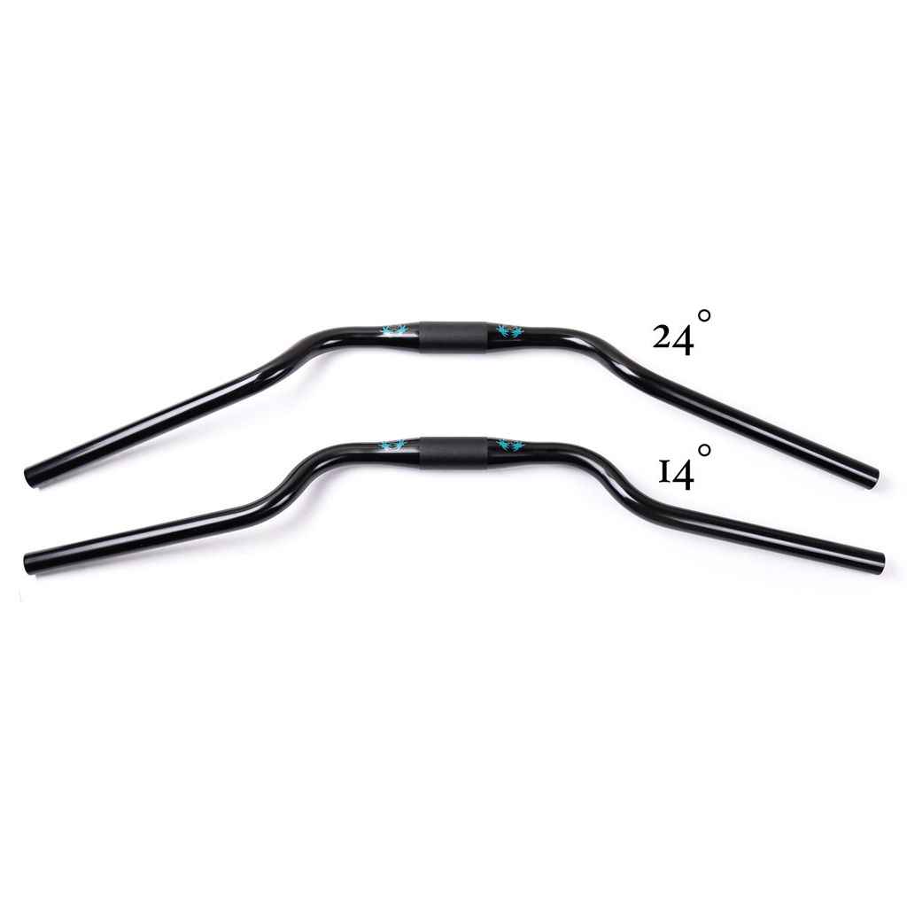CRUST BIKES* harvey mushman riser bar (polish) - BLUE LUG