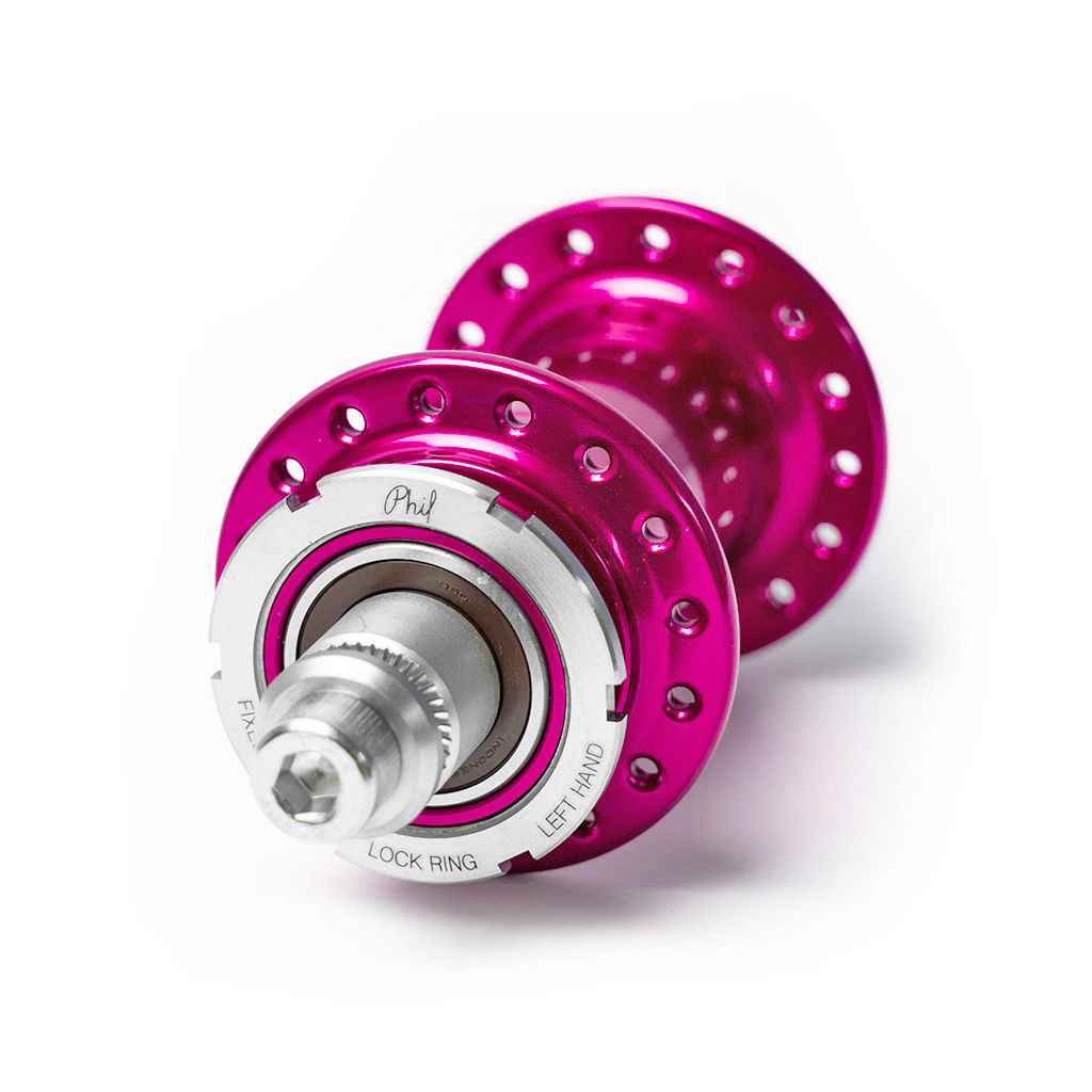 PHILWOOD* low flange track hub rear (pink/fix&free) - BLUE