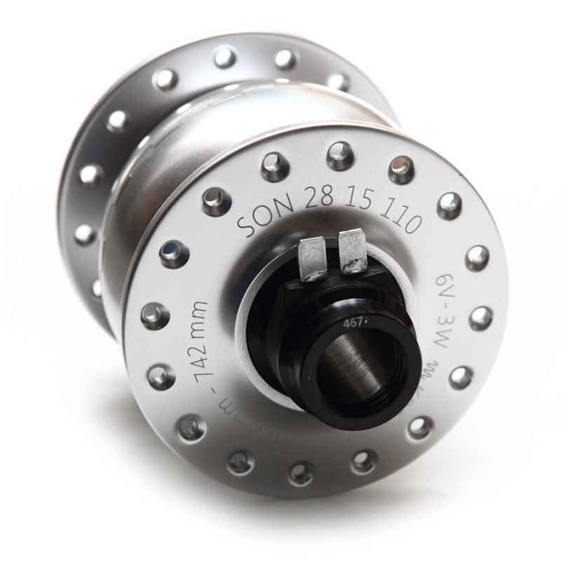 SON NABENDYNAMO* SON 28 15mm boost disc (silver) - BLUE LUG