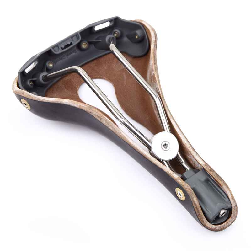 BERTHOUD* aspin open leather saddle (black) - BLUE LUG ONLINE STORE