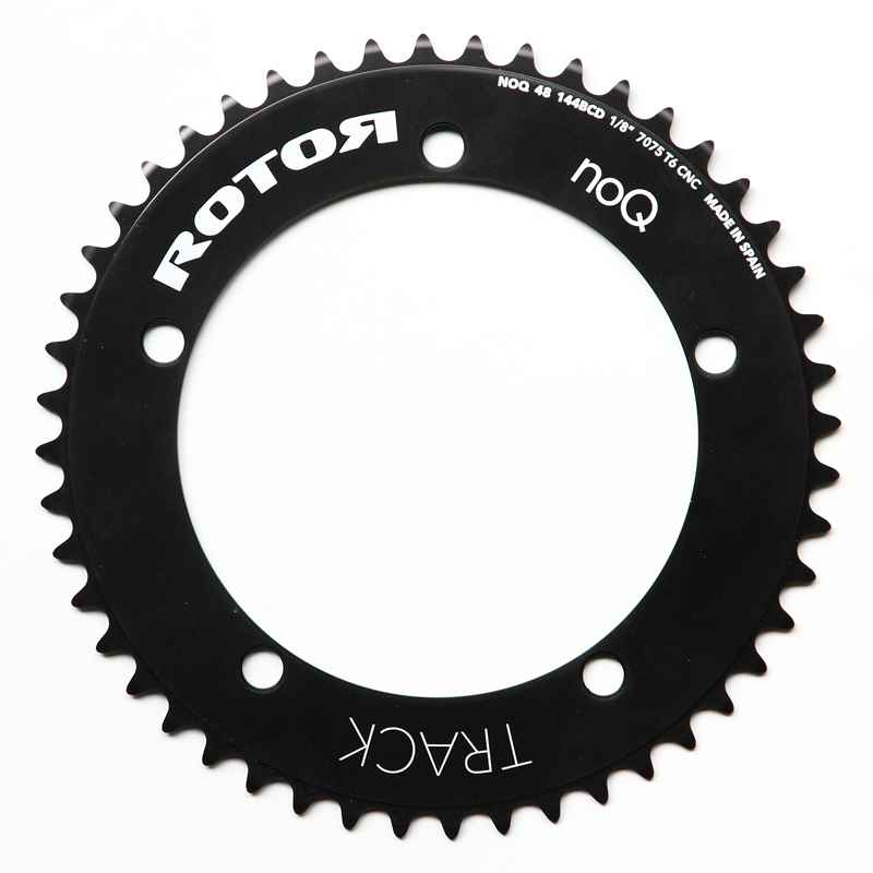 ROTOR* no-q aero track chainring (black) - BLUE LUG ONLINE STORE
