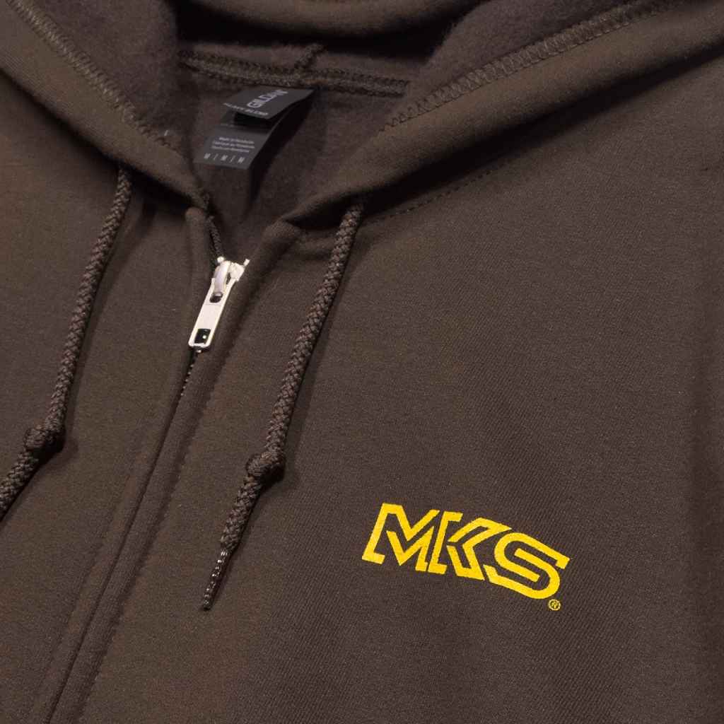 BLUE LUG* mks pretzel zip hoodie (brown) - BLUE LUG ONLINE STORE