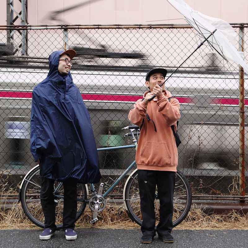 FAIRWEATHER* packable rain poncho (navy) - BLUE LUG ONLINE STORE