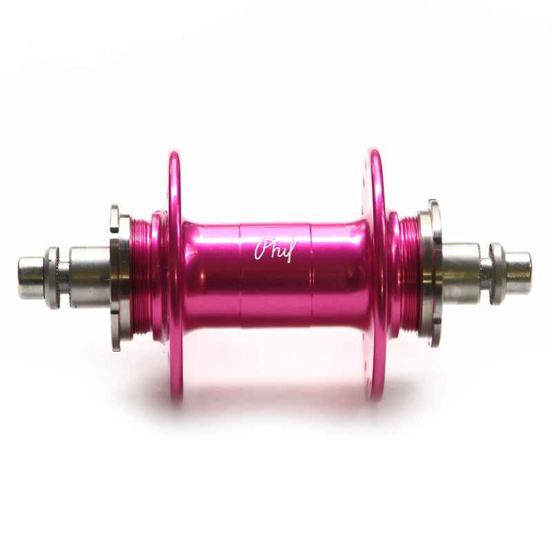 PHILWOOD* high flange track hub rear (pink/double cog