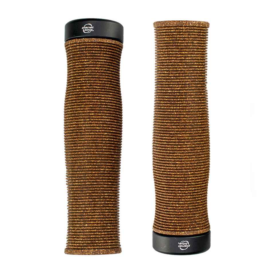 PLANET BIKE* happy hands duracork lock-on grip (brown) - BLUE LUG
