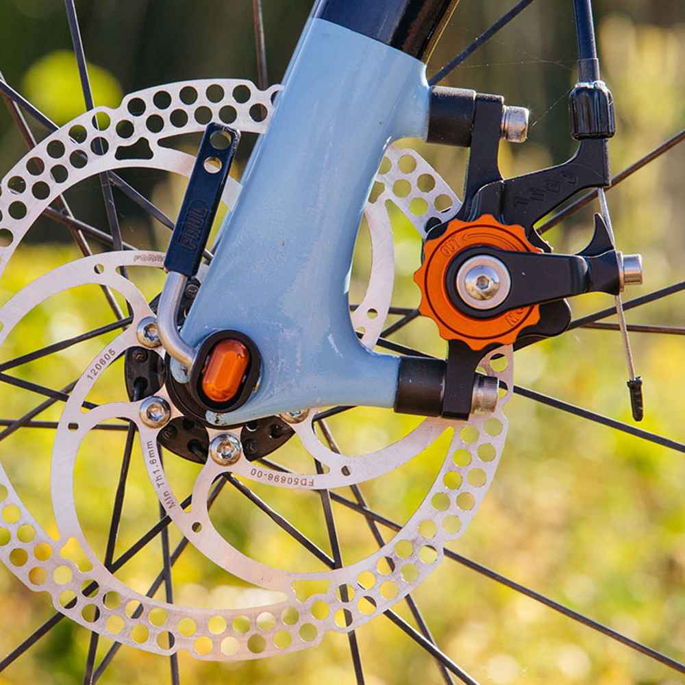 PAUL* klamper flat mount disc calliper (silver/orange
