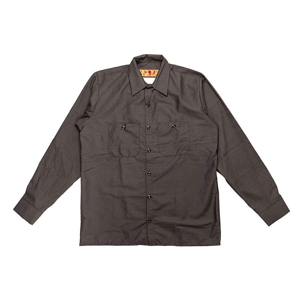 BLUE LUG* box cut mechanic shirt (brown) - BLUE LUG ONLINE STORE