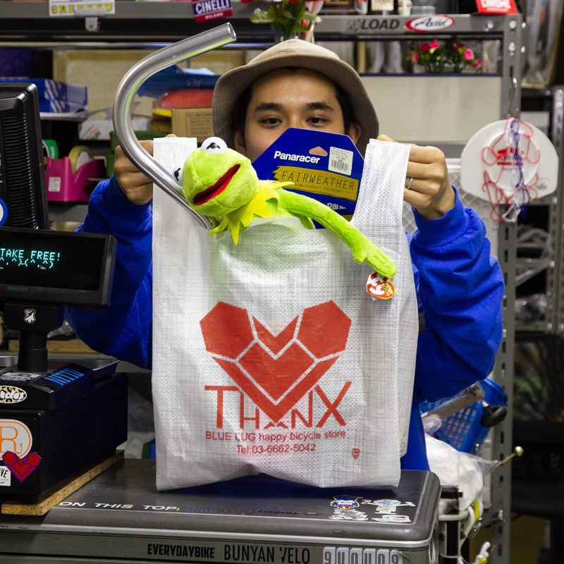 BLUE LUGオリジナルトートバッグ BLUE LUG* big tote (mesh beige) - BLUE LUG ONLINE STORE