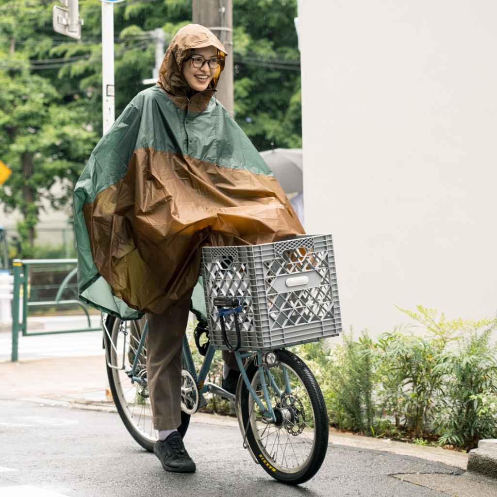 FAIRWEATHER* packable rain poncho (green/coyote) - BLUE LUG ONLINE