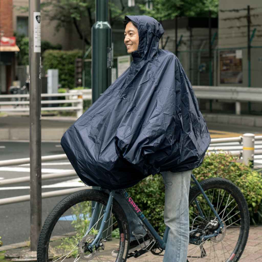 FAIRWEATHER* packable rain poncho (navy) - BLUE LUG ONLINE STORE