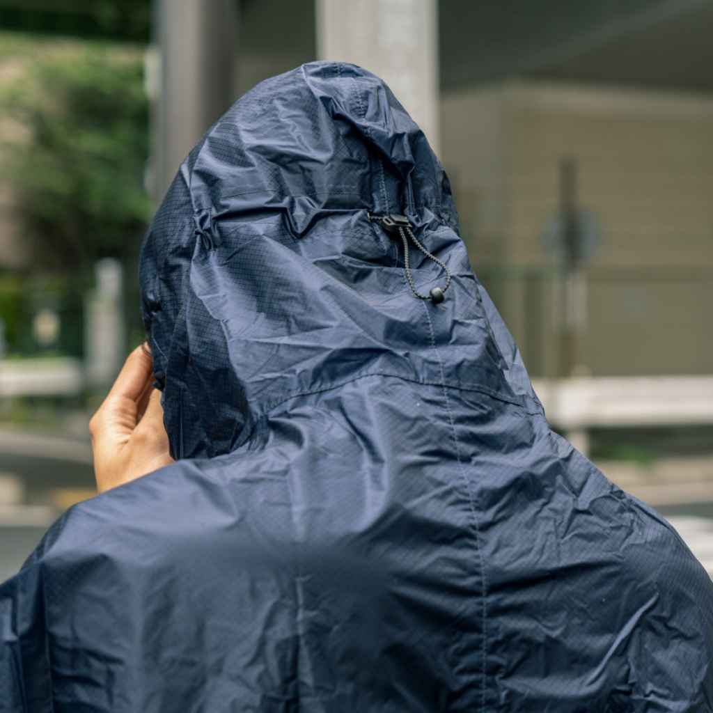 FAIRWEATHER* packable rain poncho (navy) - BLUE LUG ONLINE STORE