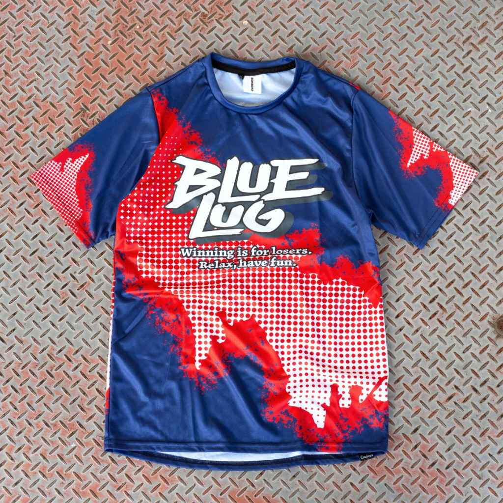 自転車 タグ付き新品Lサイズ BLUE LUG スイフトブルー 長袖Tシャツ