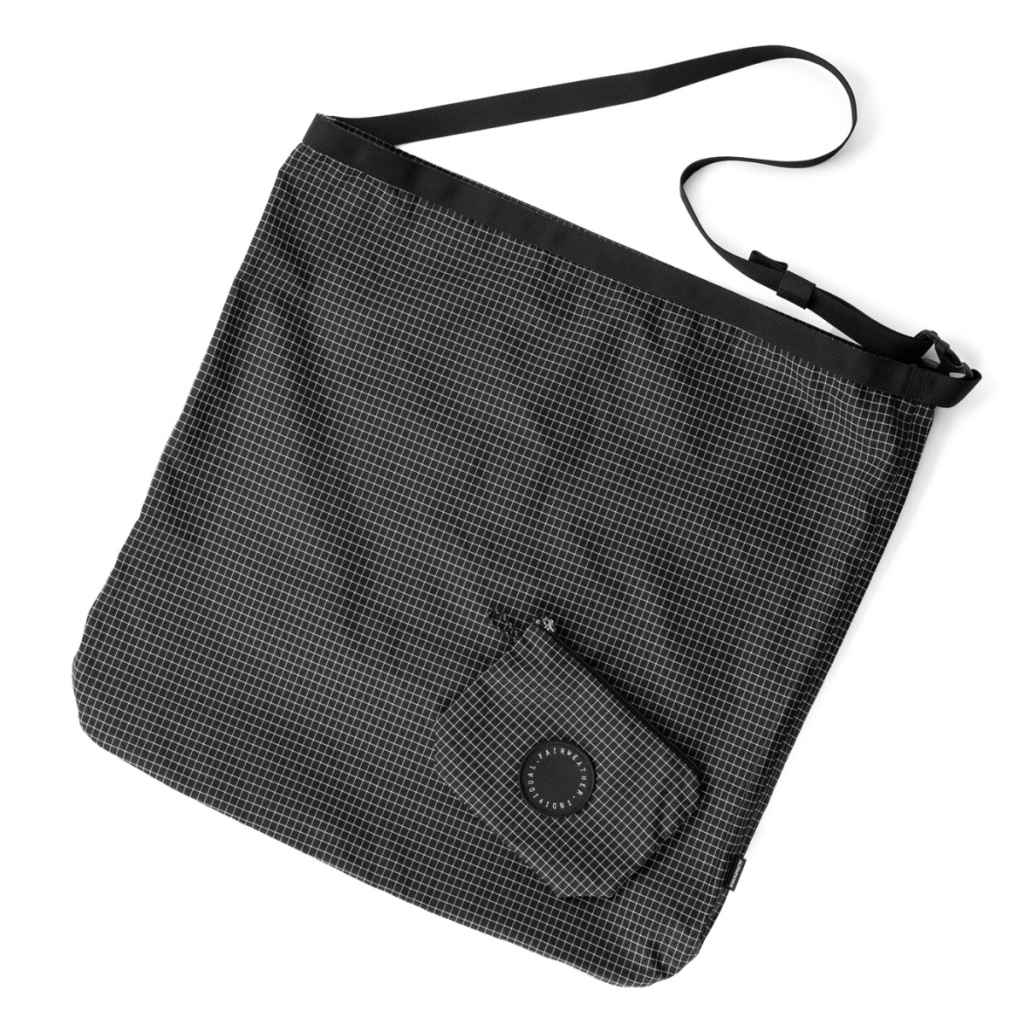 FAIRWEATHER* packable sacoche (cordura rip/black) - BLUE LUG