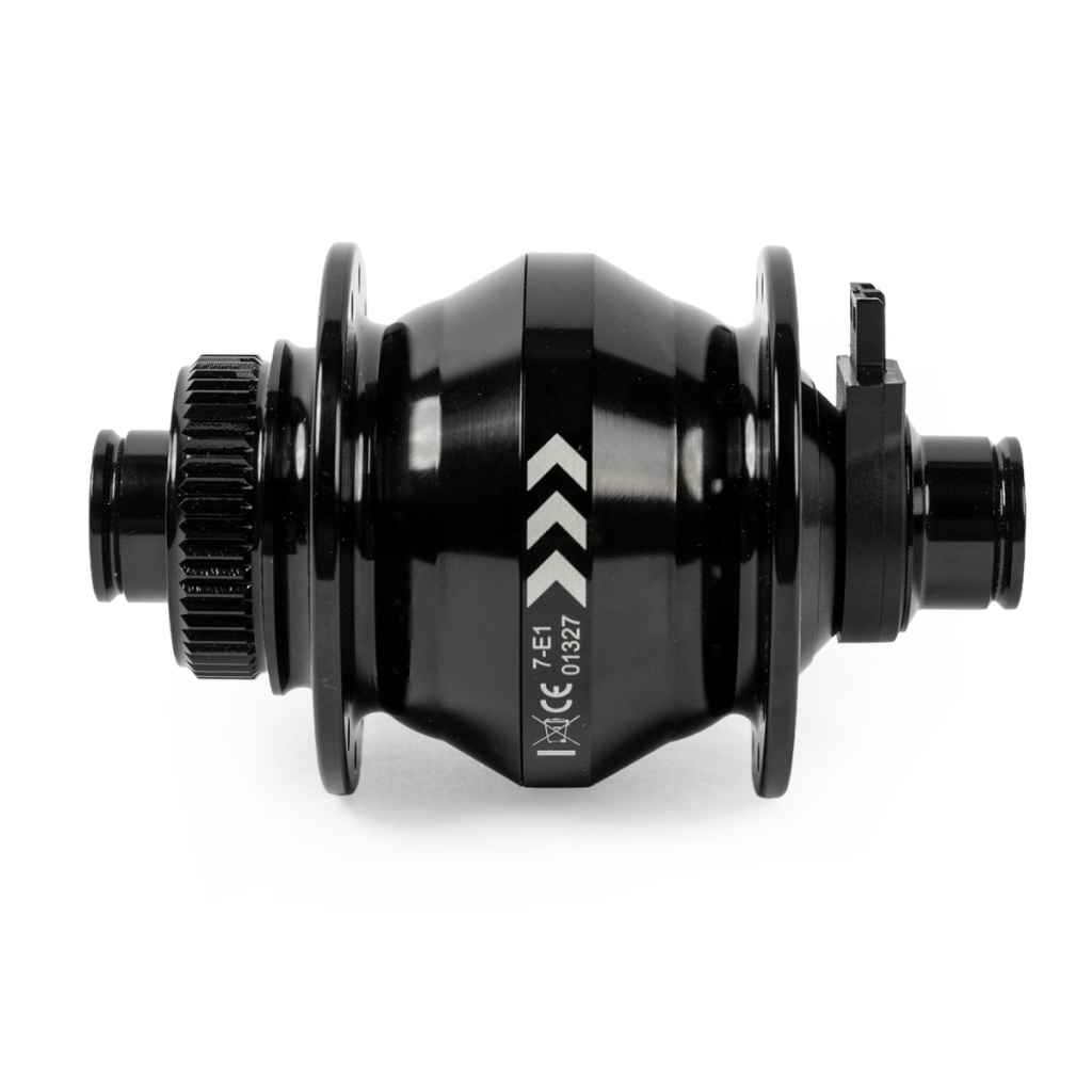 SHUTTER PRECISION* PL-7 dynamo disc hub (black) - BLUE LUG