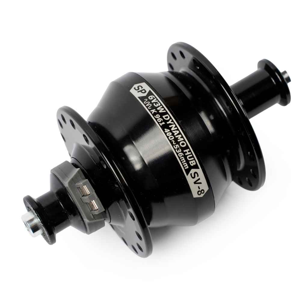 SHUTTER PRECISION* SV-8 dynamo hub (black/32H) - BLUE LUG