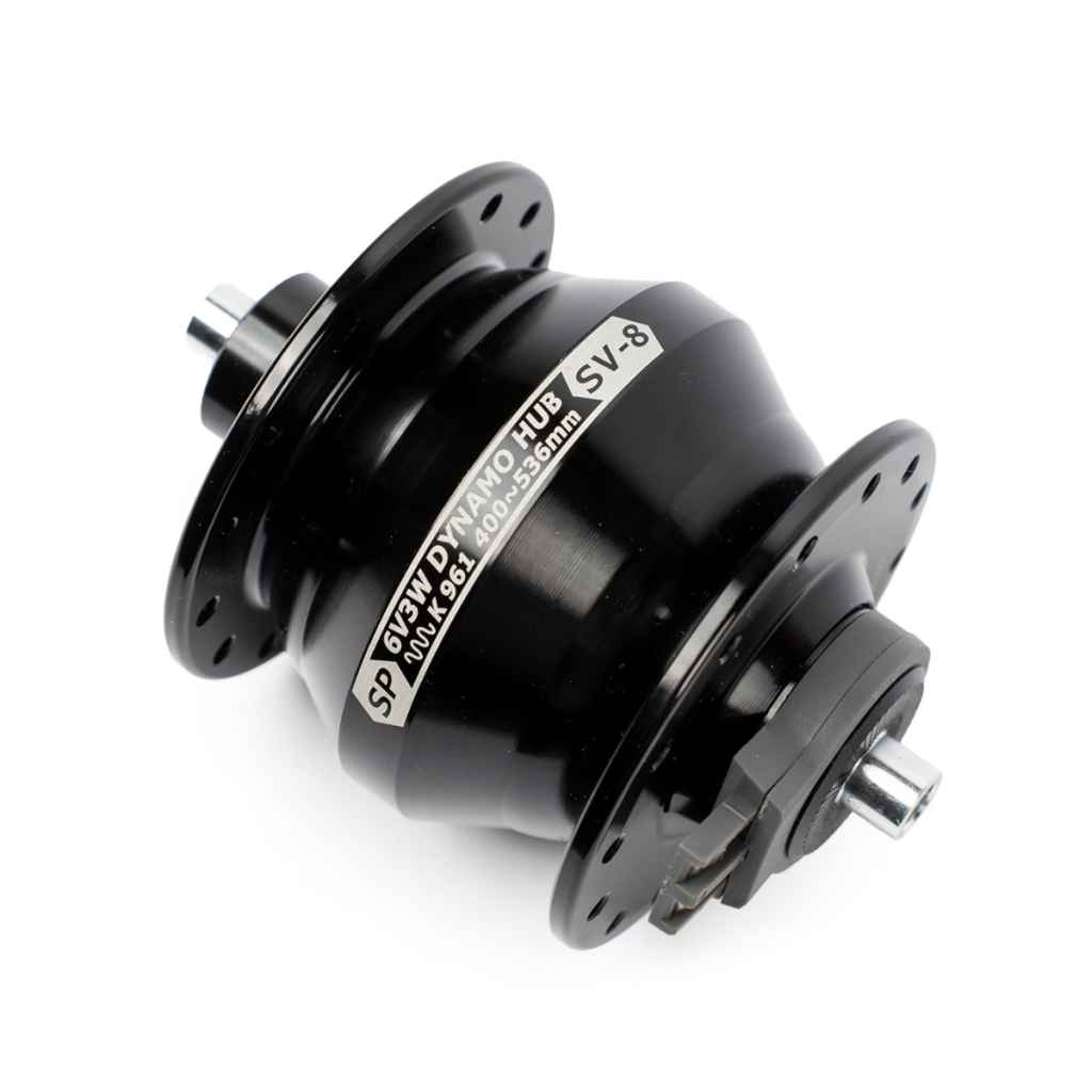 SHUTTER PRECISION* SV-8-FC dynamo hub for Brompton (black