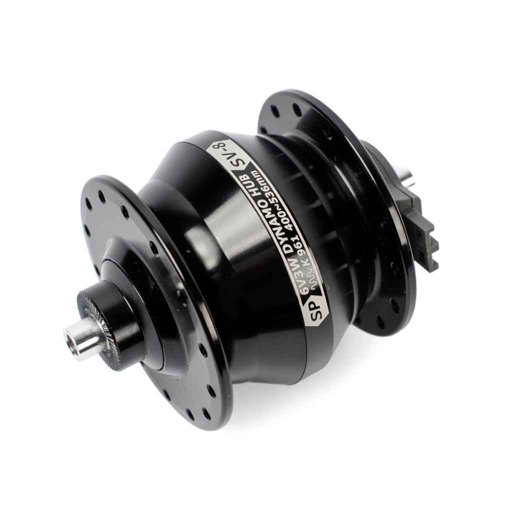 SHUTTER PRECISION* SV-8-FC dynamo hub for Brompton (black