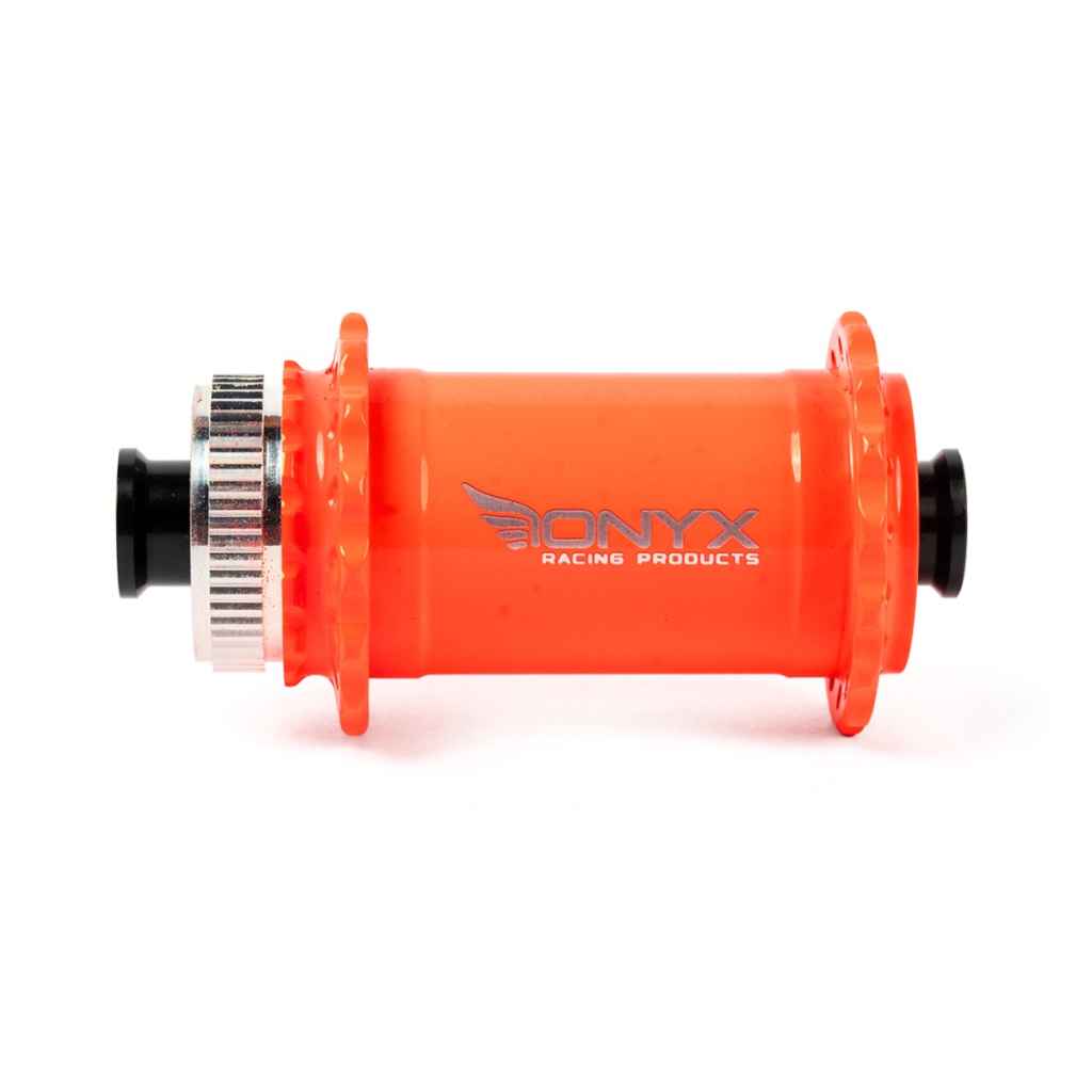 ONYX RACING PRODUCTS DISC HUB ブルーラグ ONYX* vesper disc CL hub front (hi-vis orange) - BLUE LUG ONLINE STORE