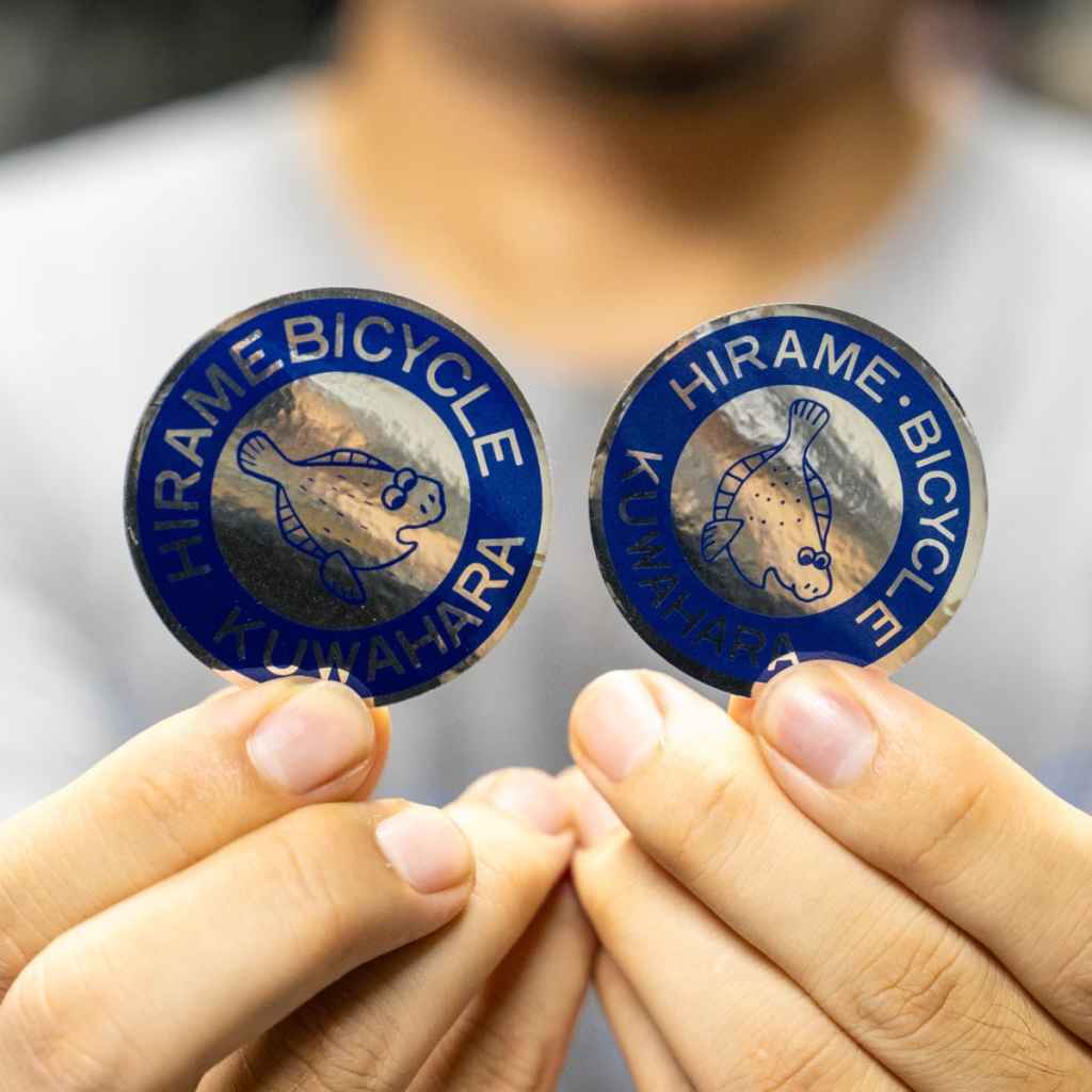 KUWAHARA* hirame bicycle sticker set (2pcs) - BLUE LUG ONLINE STORE