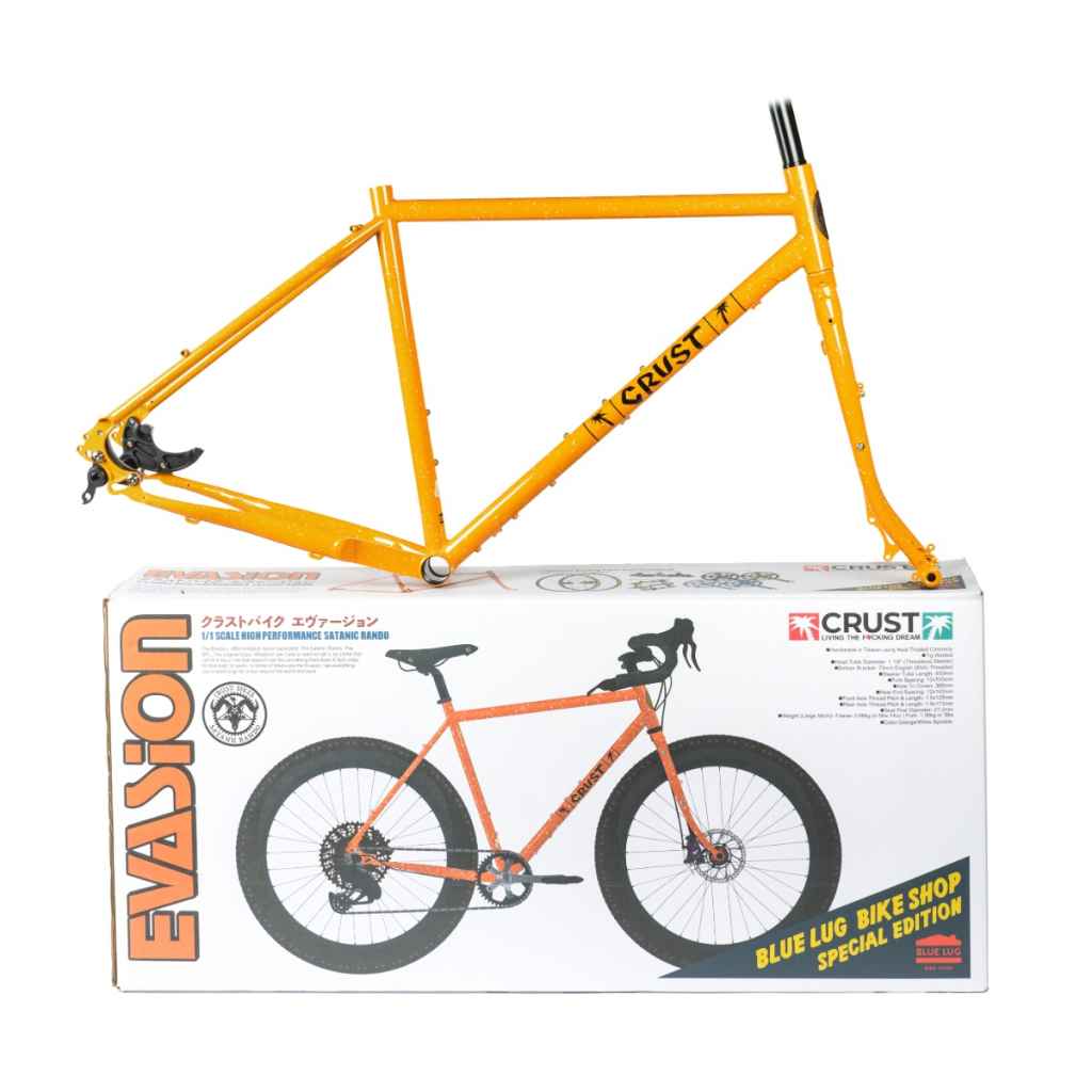 CRUST BIKES evasion XM フレームセット全て新品 CRUST BIKES* evasion frame (orange speckle) - BLUE LUG