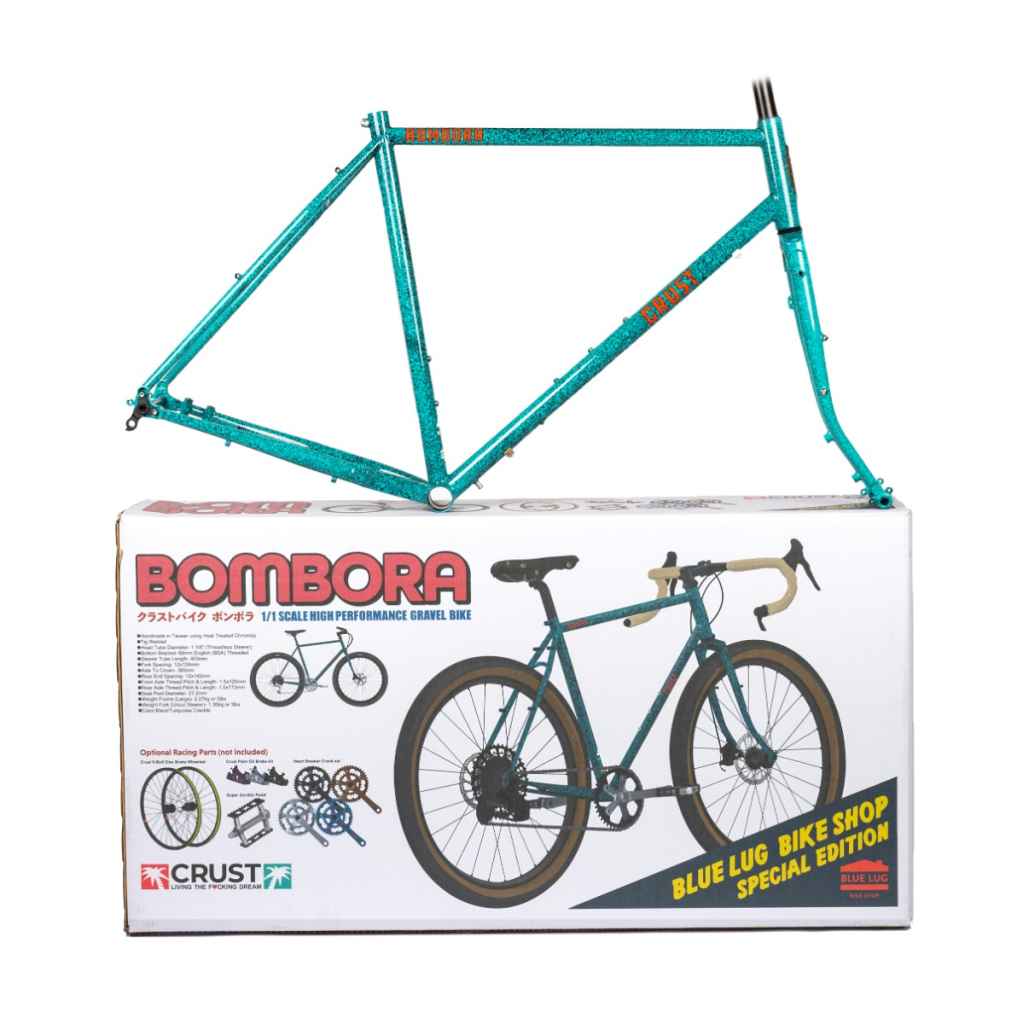 まるグラ CRUST BIKES* bombora frame (turquoise crackle) - BLUE LUG
