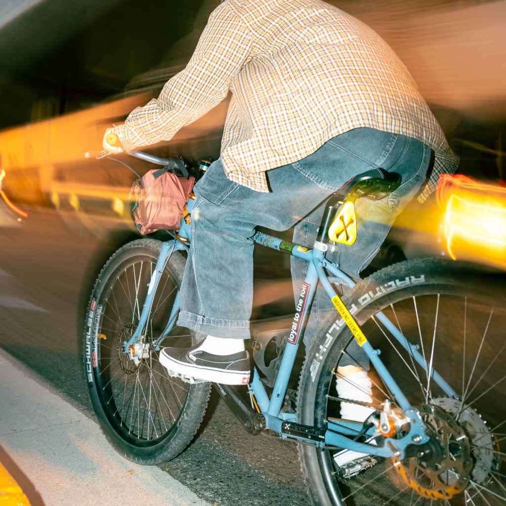 BONESHAKER MTB×BLUE LUG* triangle reflector (yellow/orange) - BLUE