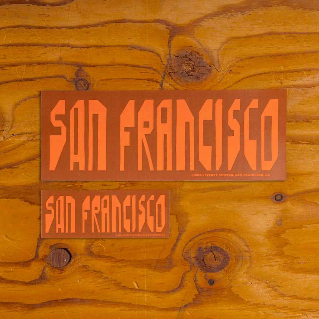 JEFFREY SINCICH×BLUE LUG* bumper sticker (san francisco) - BLUE