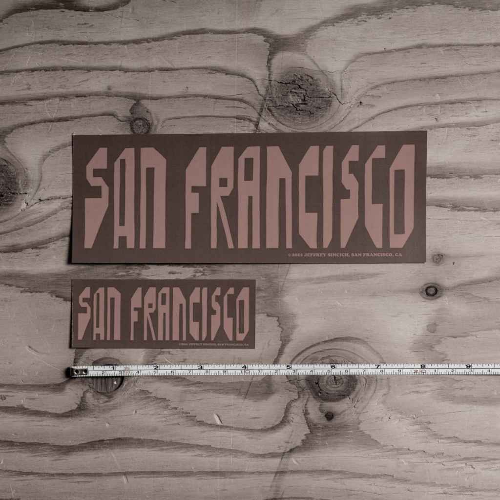 JEFFREY SINCICH×BLUE LUG* bumper sticker (san francisco) - BLUE