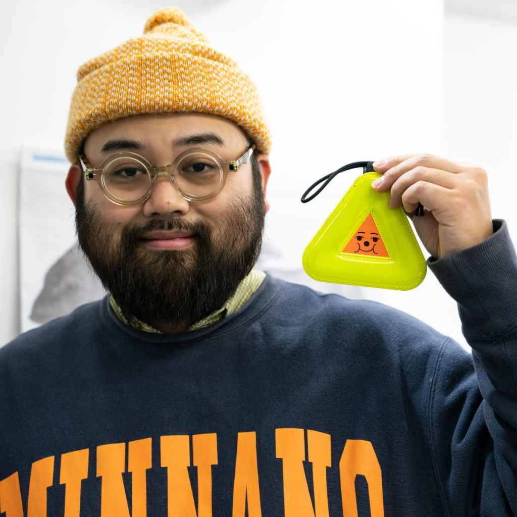 PEACE SPORTS×BLUE LUG* chubby triangle reflector (blue) - BLUE LUG