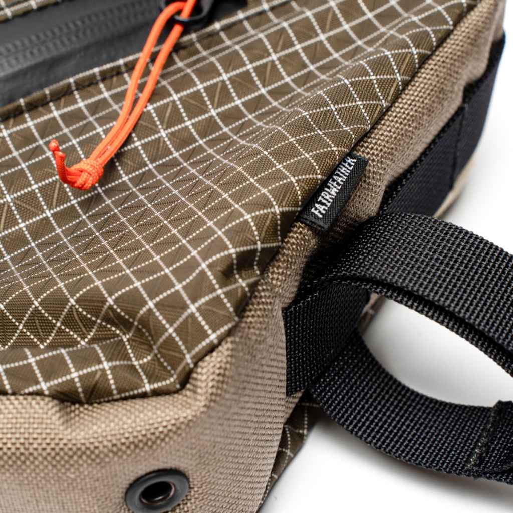 FAIRWEATHER* frame bag sp (grid rip/olive/beige) - BLUE LUG ONLINE