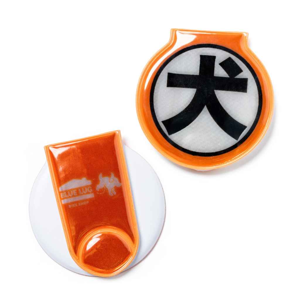 BLUE LUG* dog reflector clip (orange) - BLUE LUG ONLINE STORE