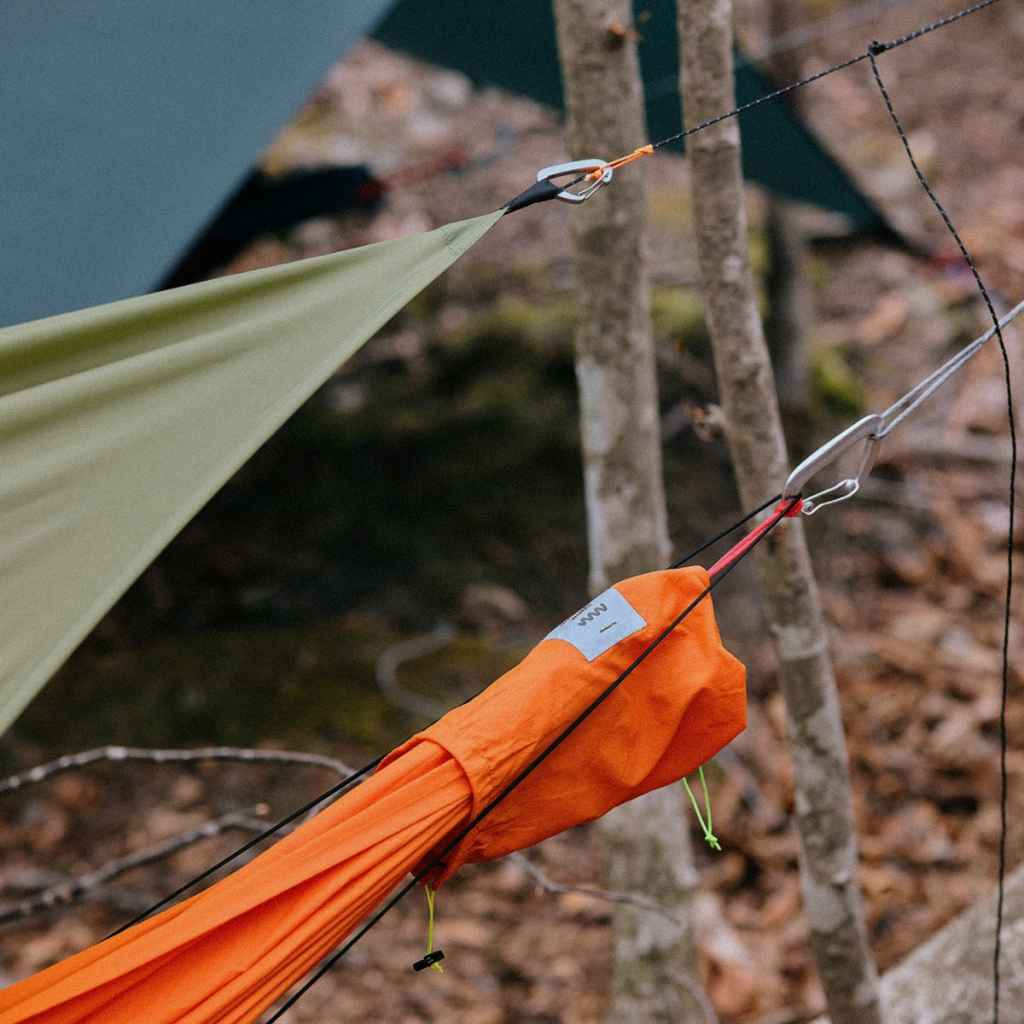 JINDAI MOUNTAIN WORKS ハンモックとツリーストラップ JINDAIJI MOUNTAIN WORKS* PB camp hammock&UL woopie tree strap set