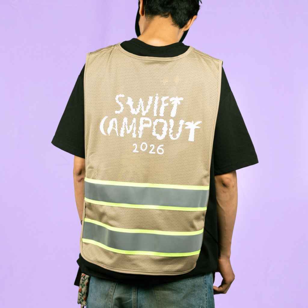 SWIFT INDUSTRIES×BLUE LUG* campout 2026 safety vest (beige) - BLUE