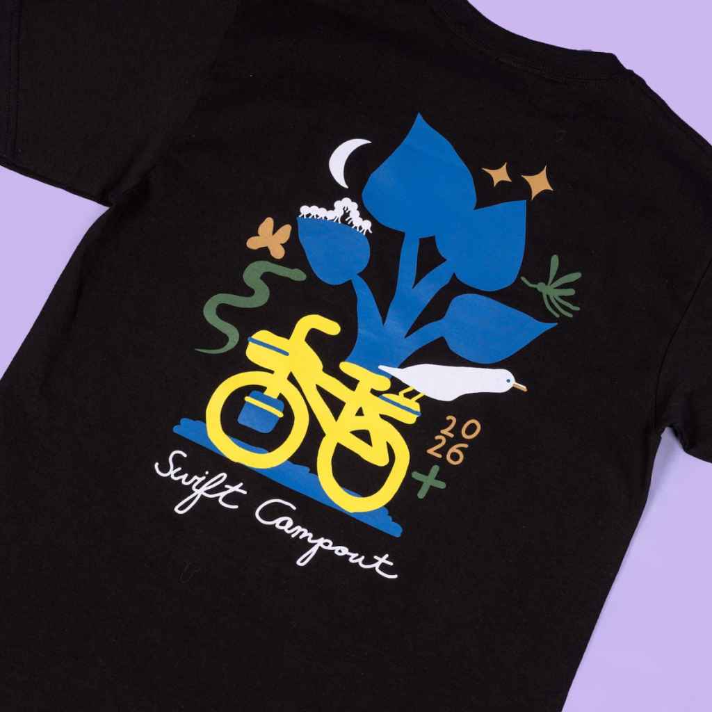 SWIFT INDUSTRIES* campout 2026 t-shirt (black) - BLUE LUG ONLINE STORE