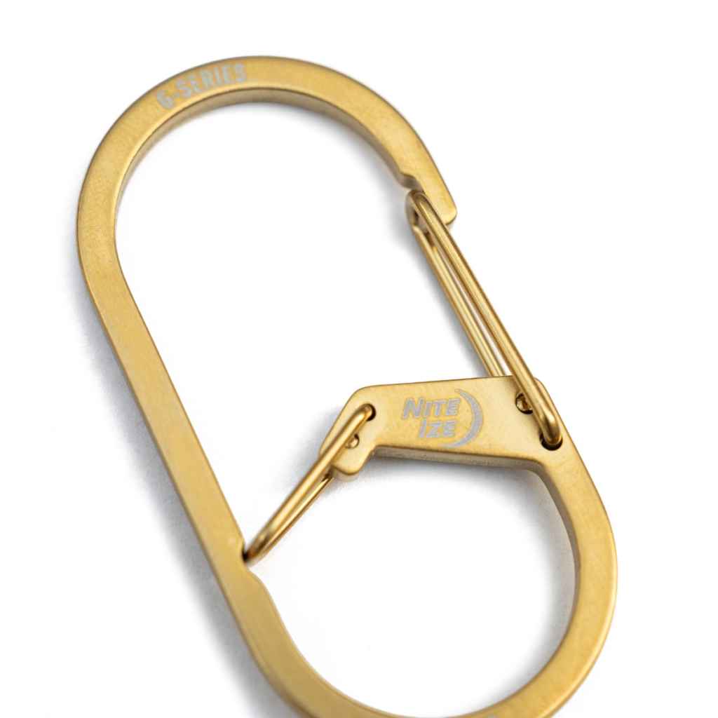 NITE IZE* g-carabiner (brass) - BLUE LUG ONLINE STORE