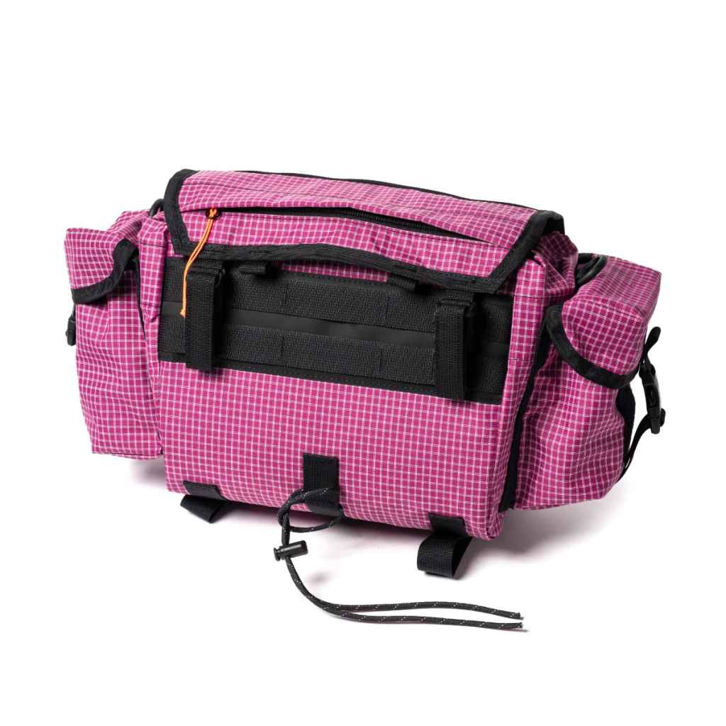FAIRWEATHER* handlebar bag ADV (ultra grid/berry) - BLUE LUG