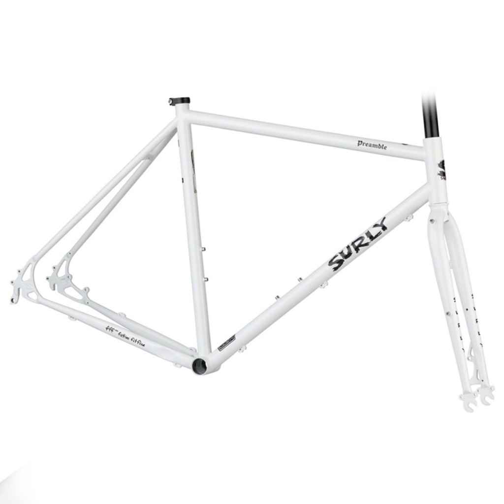 SURLY* preamble frame set (thorfrost white) - BLUE LUG