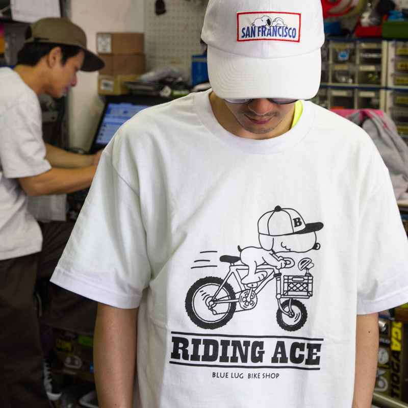 BLUE LUG* riding ace t-shirt (heather grey) - BLUE LUG