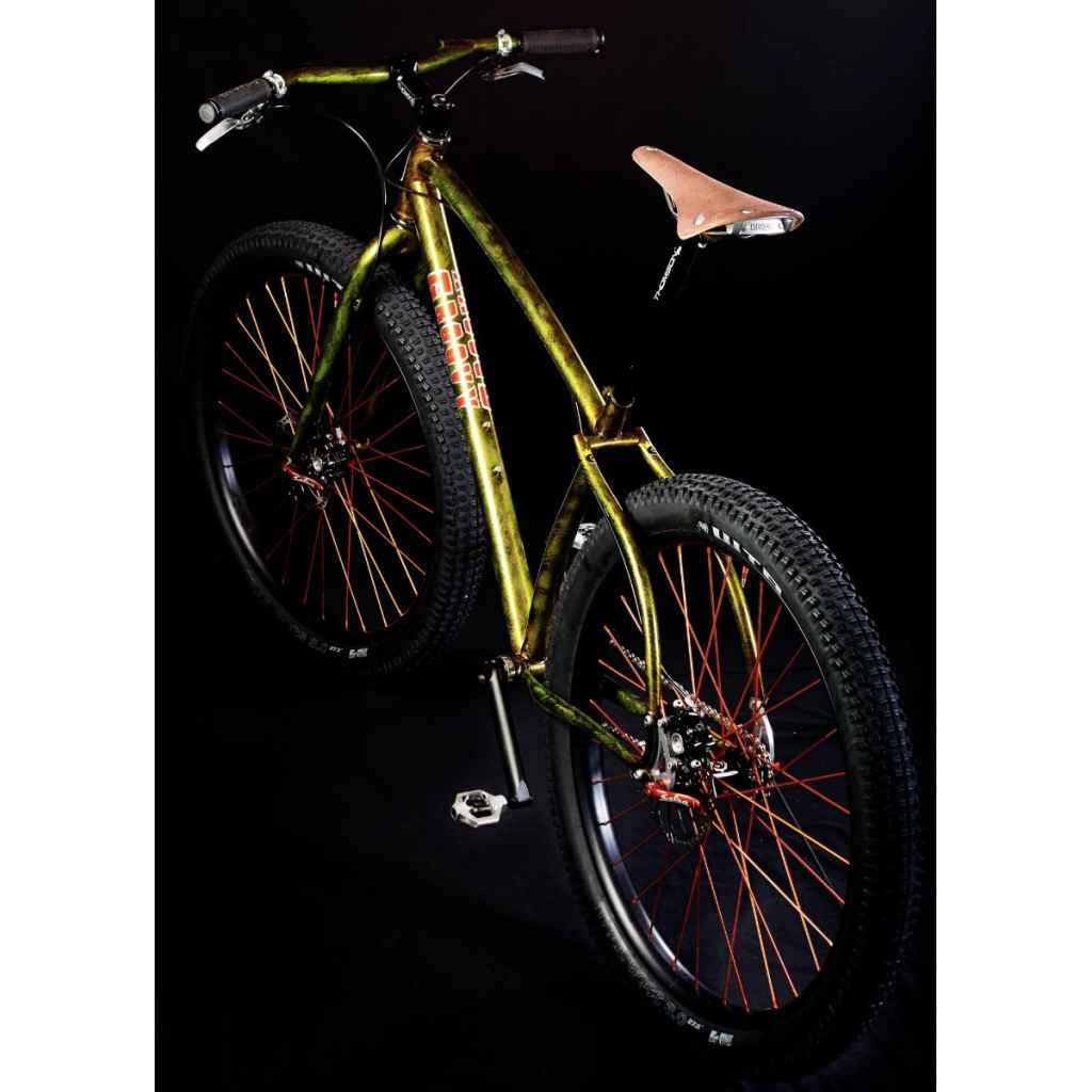 工場直売 GROOVY CYCLEWORKS* Ti luv handle (cerakote titanium) - BLUE パーツ
