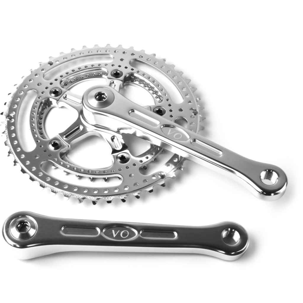 VELO ORANGE* grand cru drillium 110 fluted double crankset
