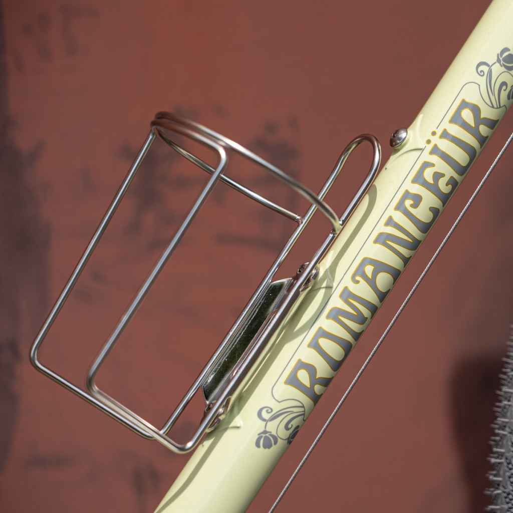 VELO ORANGE* retro stainless steel cage (with tab) - BLUE